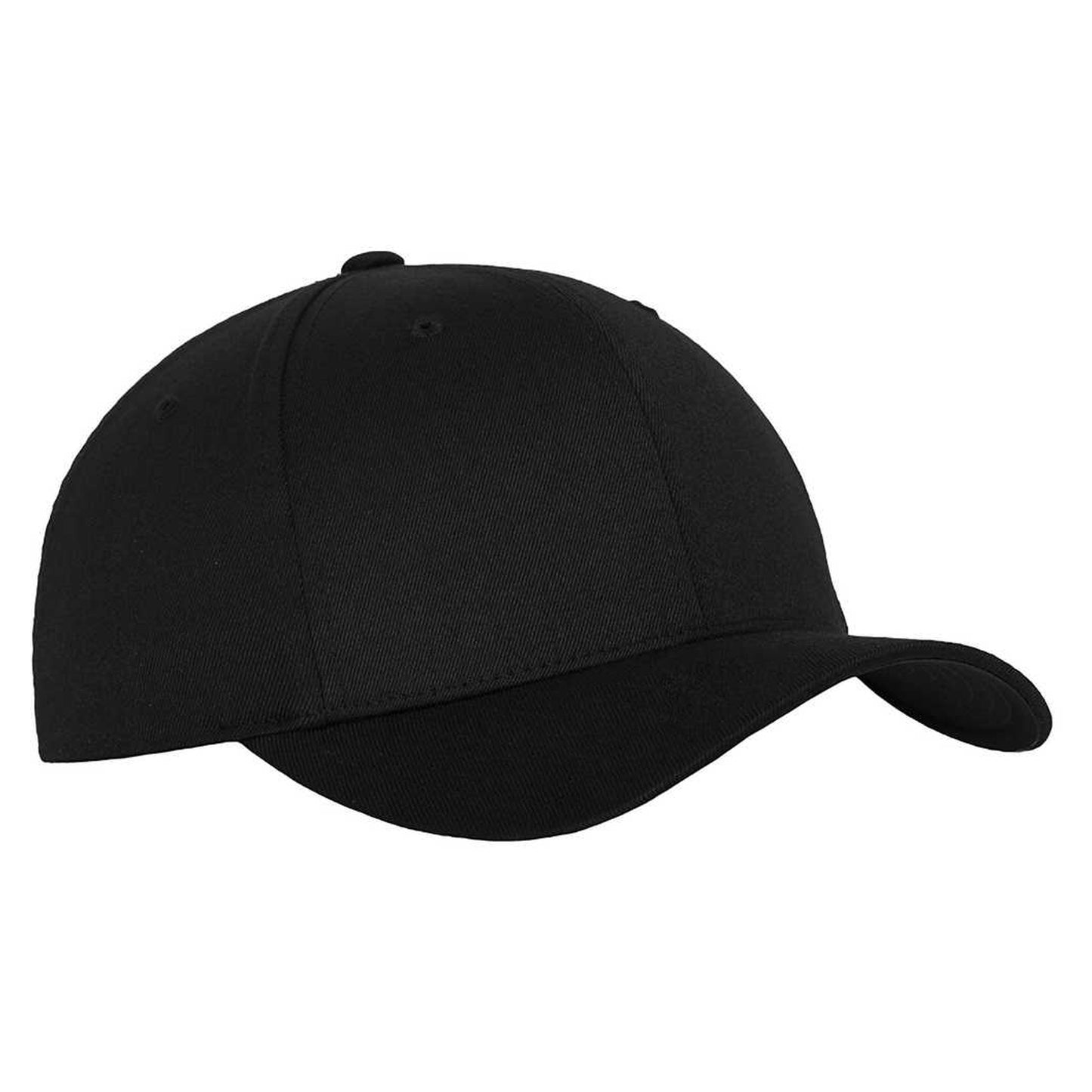 Black-Black - Back - Flexfit Childrens-Kids Wooly Combed Cap
