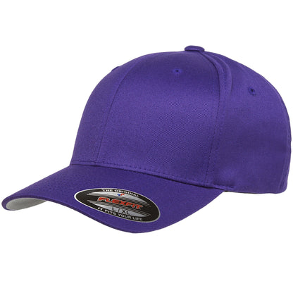 Purple - Front - Flexfit Childrens-Kids Wooly Combed Cap