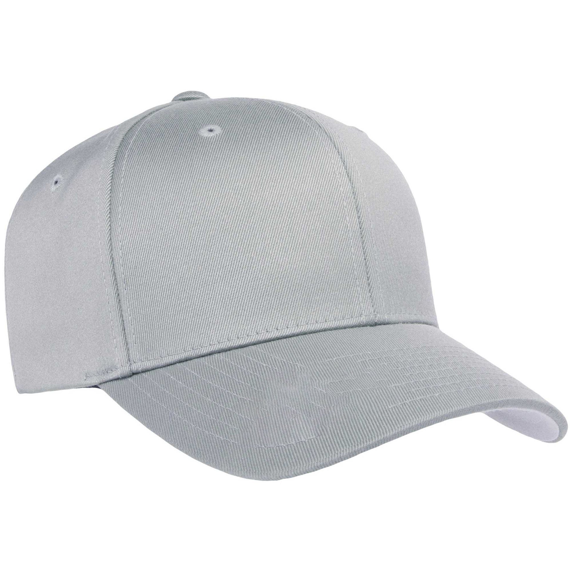 Silver - Back - Flexfit Childrens-Kids Wooly Combed Cap