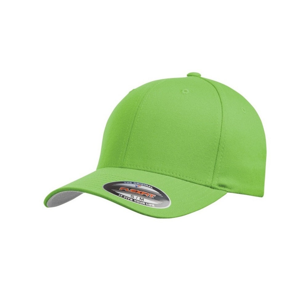 Fresh Green - Front - Flexfit Childrens-Kids Wooly Combed Cap