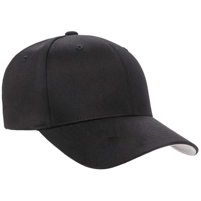 Black - Back - Flexfit Childrens-Kids Wooly Combed Cap