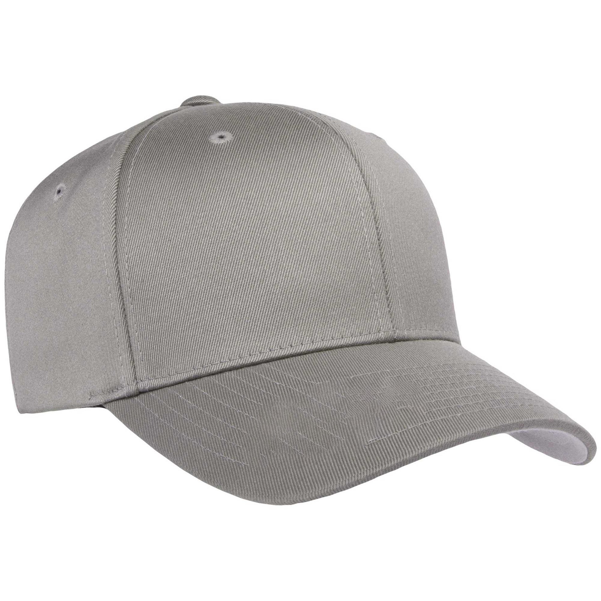 Grey - Back - Flexfit Childrens-Kids Wooly Combed Cap