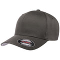 Dark Grey - Front - Flexfit Childrens-Kids Wooly Combed Cap