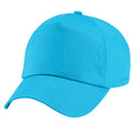 Surf Blue - Back - Beechfield Plain Unisex Junior Original 5 Panel Baseball Cap