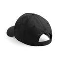 Black - Side - Beechfield Plain Unisex Junior Original 5 Panel Baseball Cap