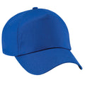 Bright Royal - Front - Beechfield Plain Unisex Junior Original 5 Panel Baseball Cap