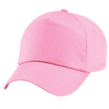 Classic Pink - Back - Beechfield Plain Unisex Junior Original 5 Panel Baseball Cap