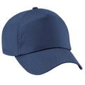 French Navy - Front - Beechfield Plain Unisex Junior Original 5 Panel Baseball Cap