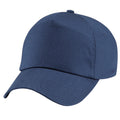 French Navy - Back - Beechfield Plain Unisex Junior Original 5 Panel Baseball Cap