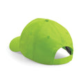 Lime Green - Side - Beechfield Plain Unisex Junior Original 5 Panel Baseball Cap