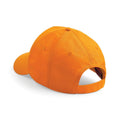 Orange - Side - Beechfield Plain Unisex Junior Original 5 Panel Baseball Cap