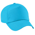 Surf Blue - Front - Beechfield Plain Unisex Junior Original 5 Panel Baseball Cap