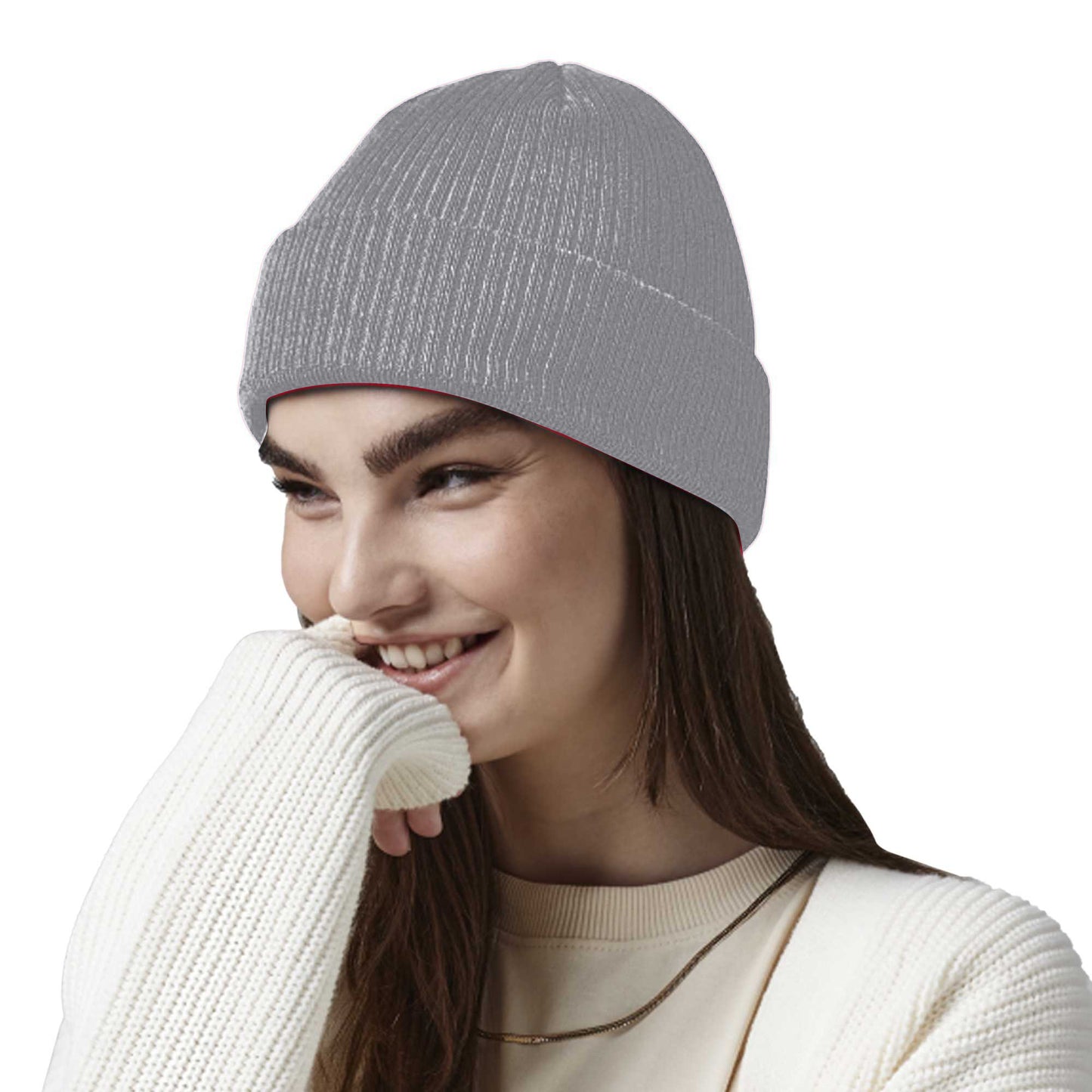 Graphite Grey - Back - Beechfield Heritage Ladies-Womens Premium Plain Winter Beanie