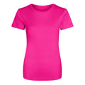 Hyper Pink - Front - AWDis Just Cool Womens-Ladies Sports Plain T-Shirt