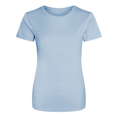 Sky Blue - Front - AWDis Just Cool Womens-Ladies Sports Plain T-Shirt