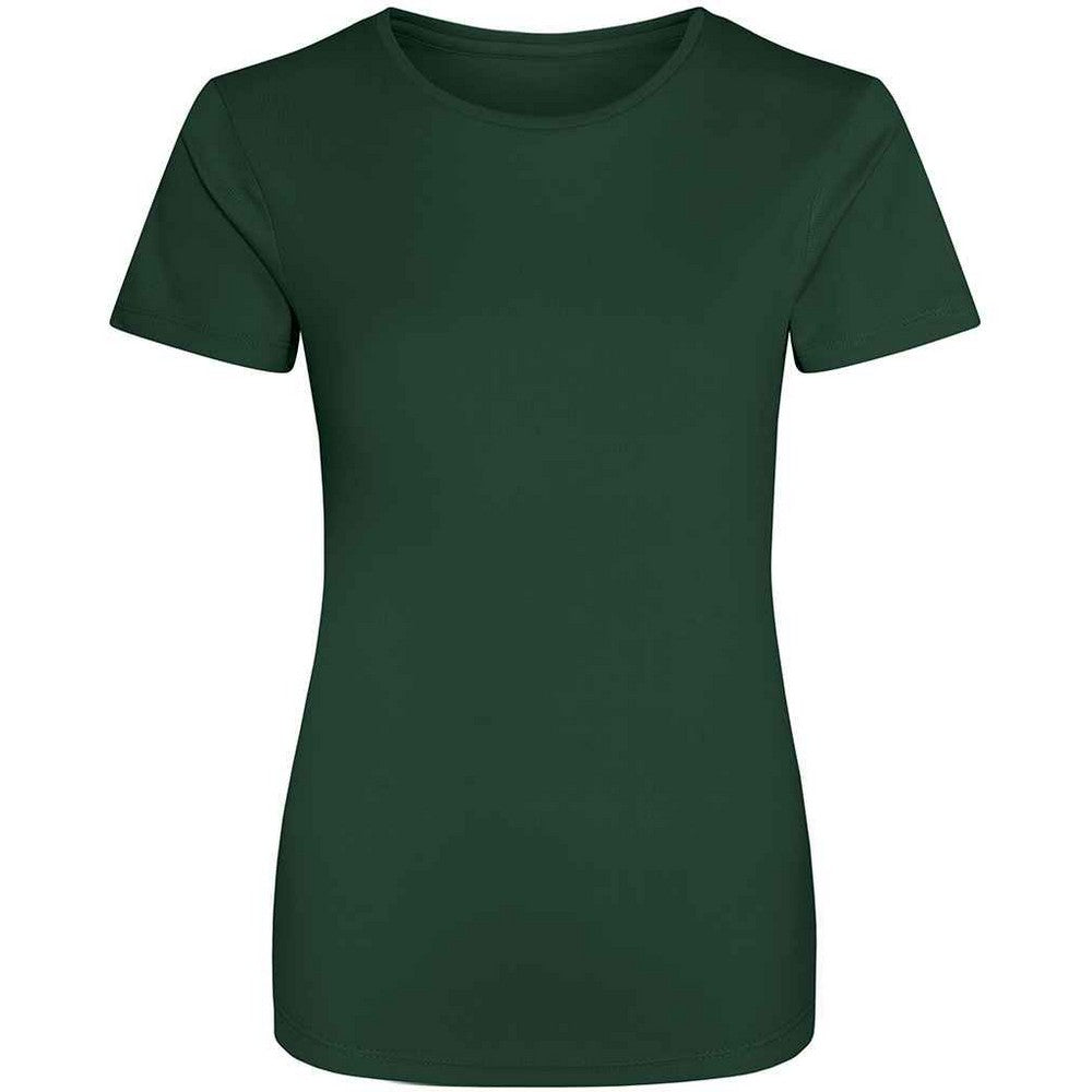 Bottle Green - Front - AWDis Just Cool Womens-Ladies Sports Plain T-Shirt