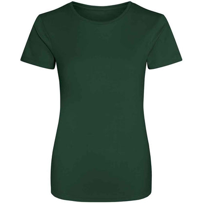 Bottle Green - Front - AWDis Just Cool Womens-Ladies Sports Plain T-Shirt
