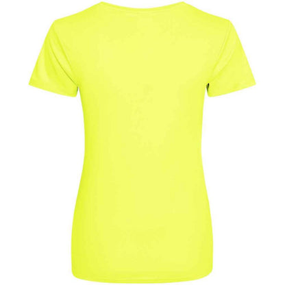 Electric Yellow - Back - AWDis Just Cool Womens-Ladies Sports Plain T-Shirt