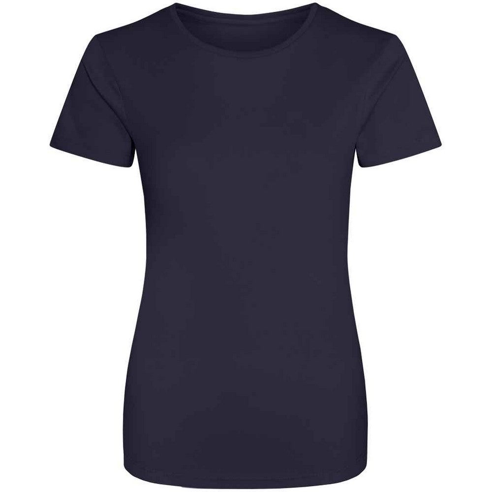 French Navy - Front - AWDis Just Cool Womens-Ladies Sports Plain T-Shirt