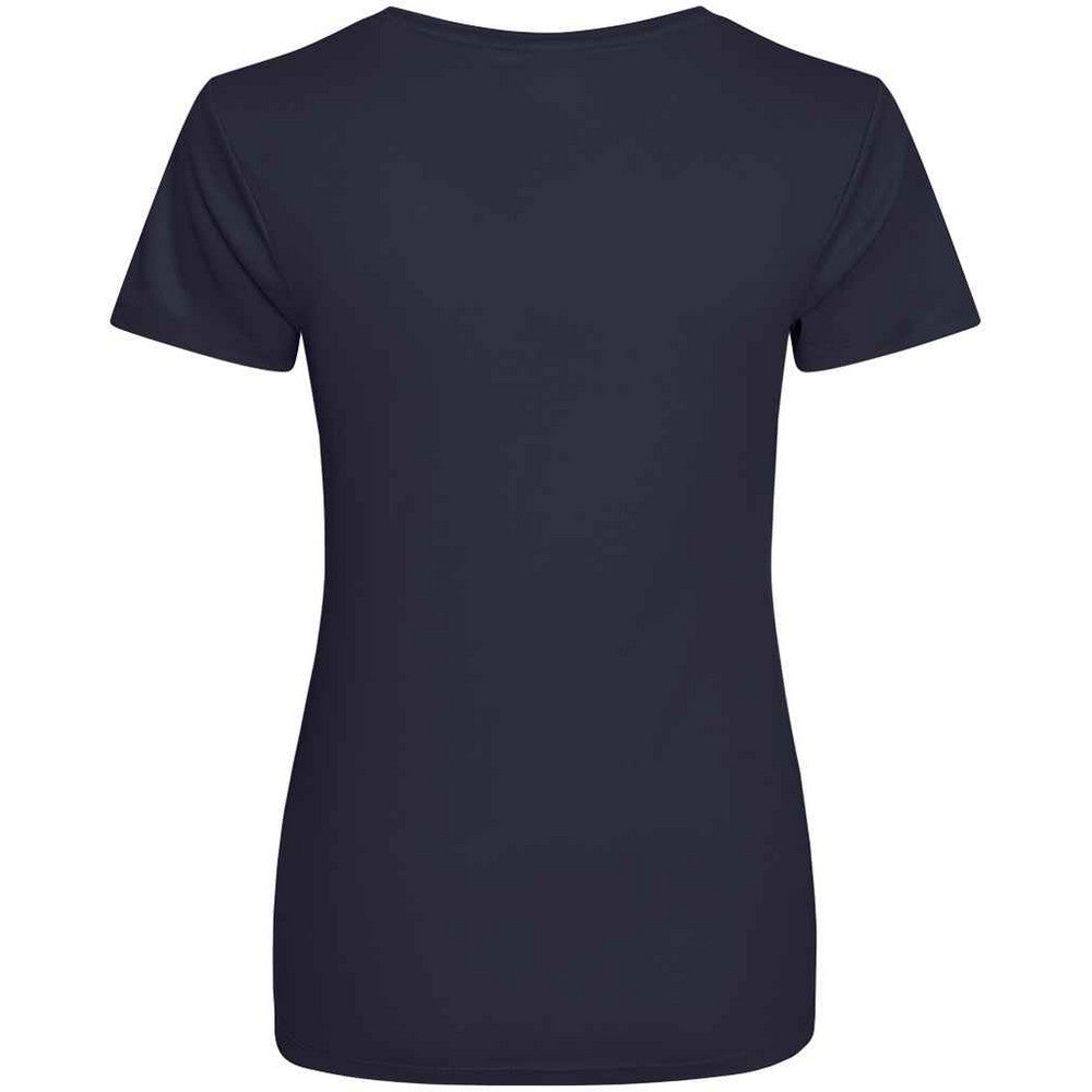French Navy - Back - AWDis Just Cool Womens-Ladies Sports Plain T-Shirt