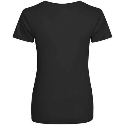 Jet Black - Back - AWDis Just Cool Womens-Ladies Sports Plain T-Shirt