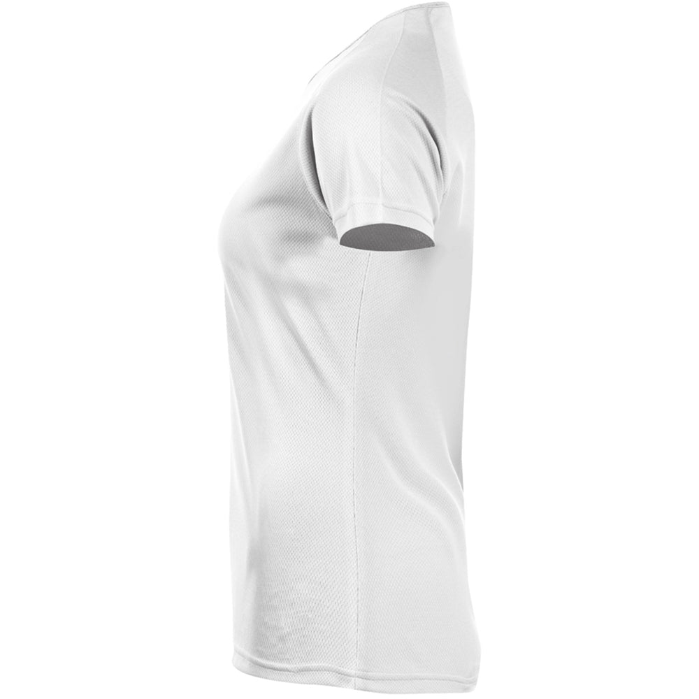 White - Side - SOLS Womens-Ladies Sporty Short Sleeve T-Shirt