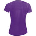 Dark Purple - Back - SOLS Womens-Ladies Sporty Short Sleeve T-Shirt