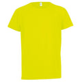 Neon Yellow - Front - SOLS Childrens-Kids Sporty Unisex Short Sleeve T-Shirt