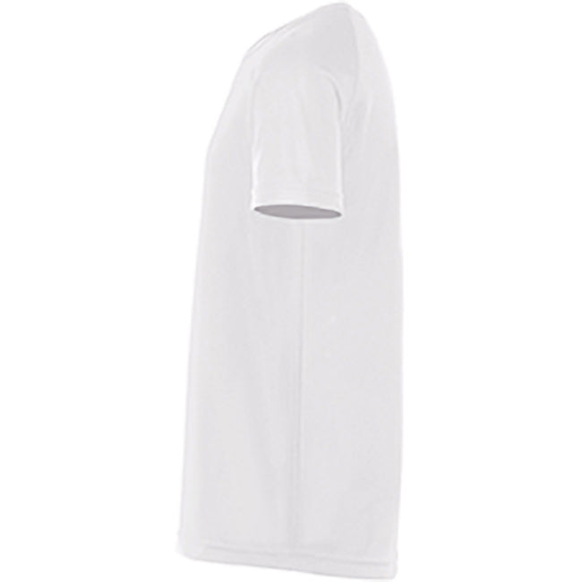 White - Side - SOLS Childrens-Kids Sporty Unisex Short Sleeve T-Shirt