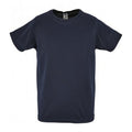 French Navy - Front - SOLS Childrens-Kids Sporty Unisex Short Sleeve T-Shirt