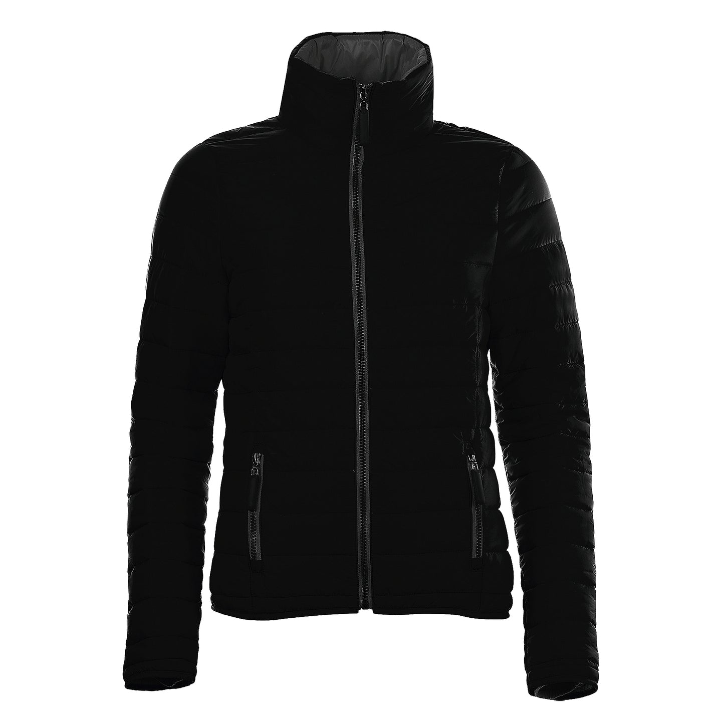 Black - Front - SOLS Womens-Ladies Ride Padded Water Repellent Jacket
