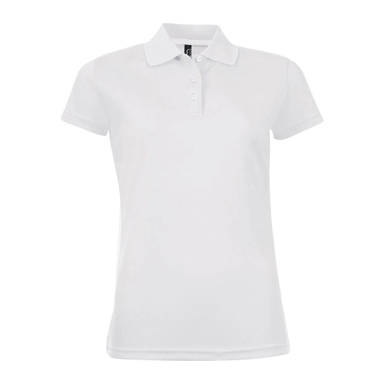 White - Front - SOLS Womens-Ladies Performer Short Sleeve Pique Polo Shirt