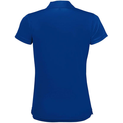 Royal Blue - Side - SOLS Womens-Ladies Performer Short Sleeve Pique Polo Shirt