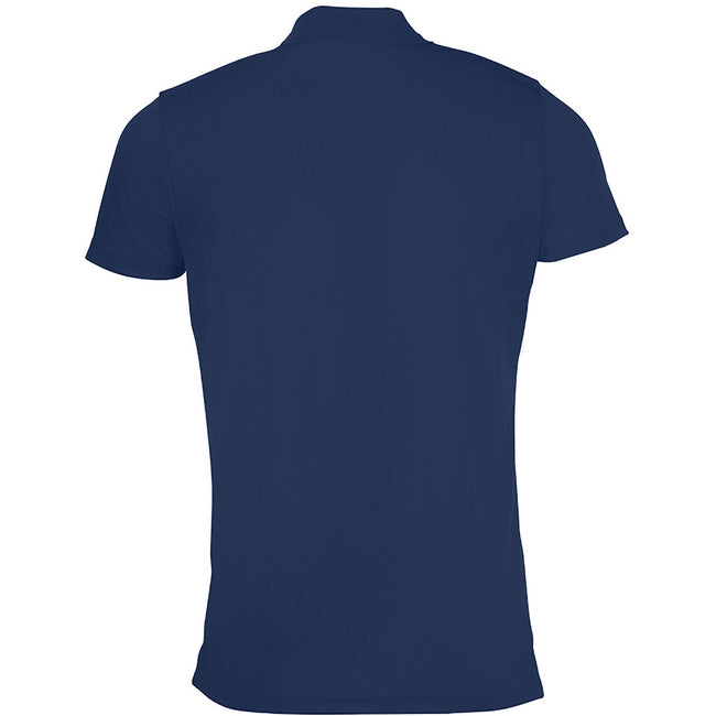 French Navy - Back - SOLS Mens Performer Short Sleeve Pique Polo Shirt