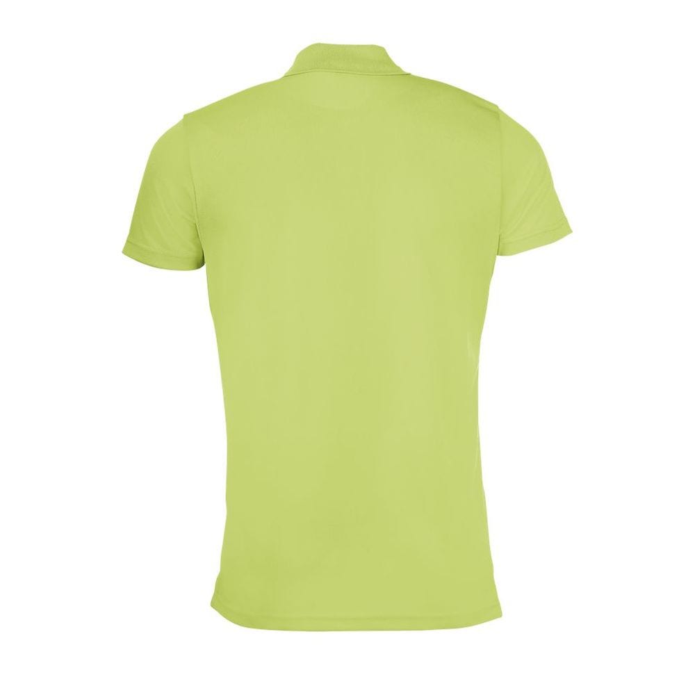 Apple Green - Side - SOLS Mens Performer Short Sleeve Pique Polo Shirt
