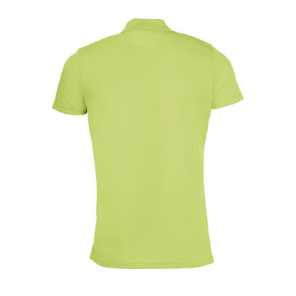 Apple Green - Side - SOLS Mens Performer Short Sleeve Pique Polo Shirt