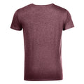 Heather Burgundy - Back - SOLS Mens Mixed Short Sleeve T-Shirt