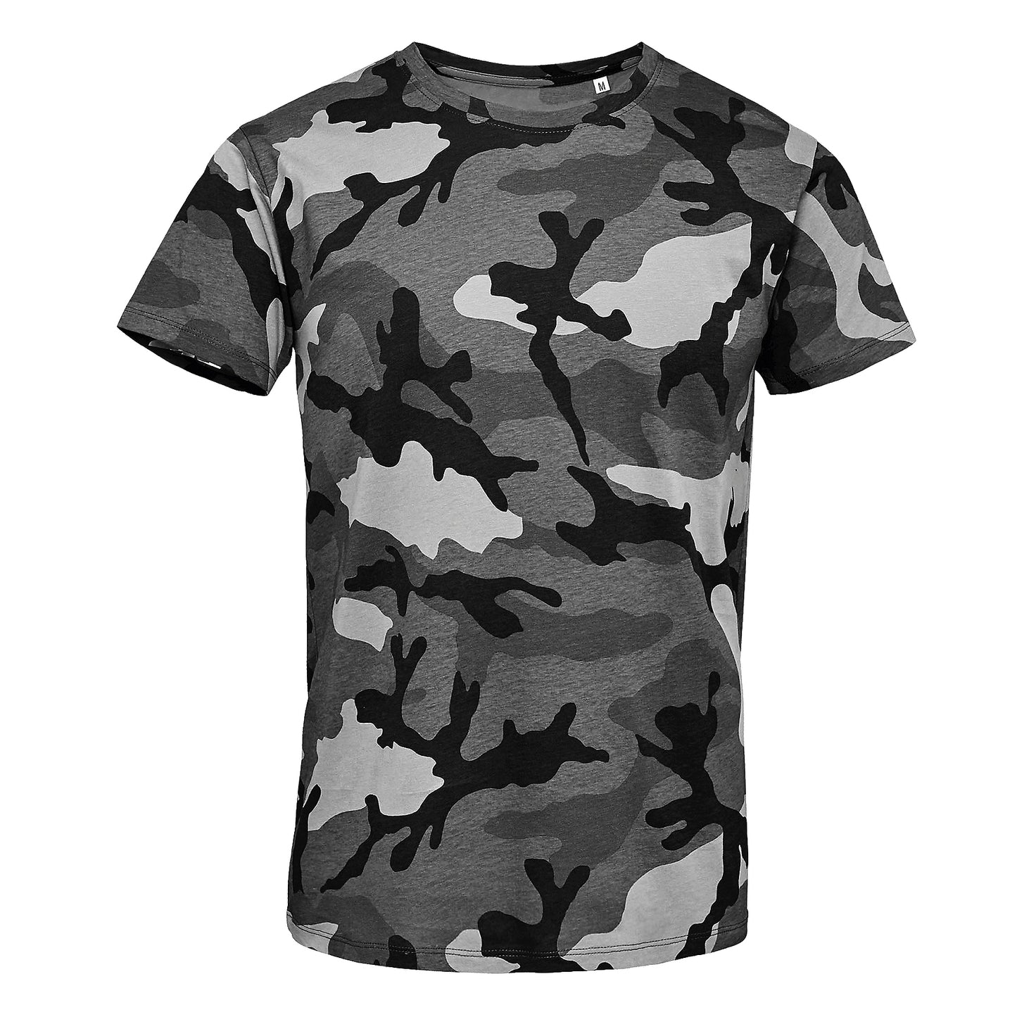Grey Camo - Front - SOLS Mens Camo Short Sleeve T-Shirt