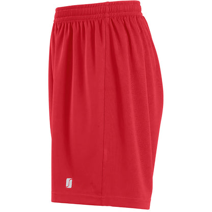 Red - Side - SOLS Childrens-Kids San Siro 2 Sport Shorts