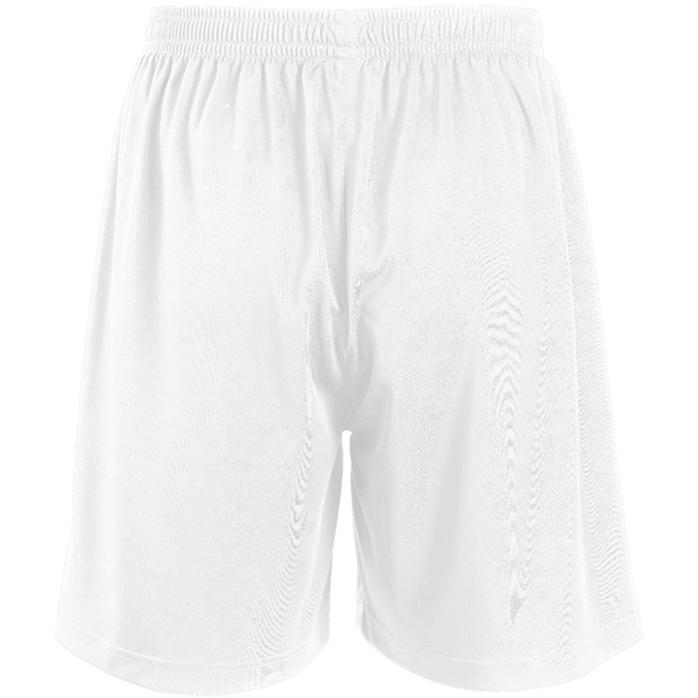 White - Back - SOLS Childrens-Kids San Siro 2 Sport Shorts