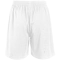 White - Back - SOLS Childrens-Kids San Siro 2 Sport Shorts