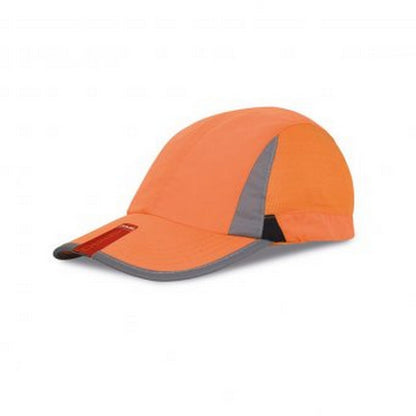 Orange-Black - Front - Spiro Unisex 2 Panel Sport Baseball Cap