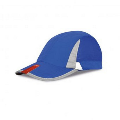 Royal-White - Front - Spiro Unisex 2 Panel Sport Baseball Cap
