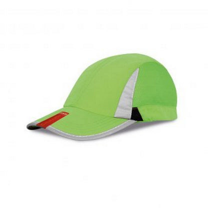 Lime-Black - Front - Spiro Unisex 2 Panel Sport Baseball Cap