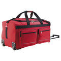Red - Front - SOLS Voyager Rolling Travel Holdall Bag