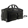 Black - Front - SOLS Voyager Rolling Travel Holdall Bag