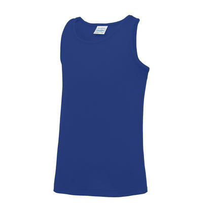Royal - Front - AWDis Childrens-Kids Just Cool Sleeveless Vest Top