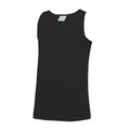 Jet Black - Front - AWDis Childrens-Kids Just Cool Sleeveless Vest Top