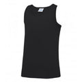 Jet Black - Front - AWDis Childrens-Kids Just Cool Sleeveless Vest Top