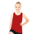 Fire Red - Side - AWDis Childrens-Kids Just Cool Sleeveless Vest Top